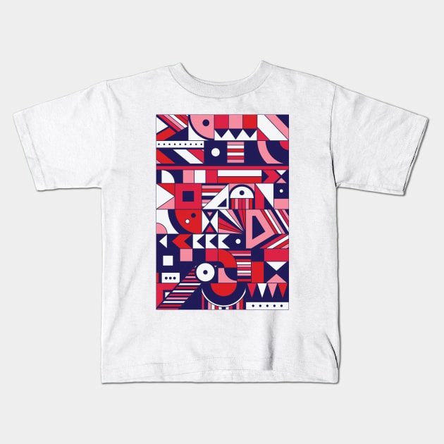 Happy Geometry Kids T-Shirt by kallyfactory